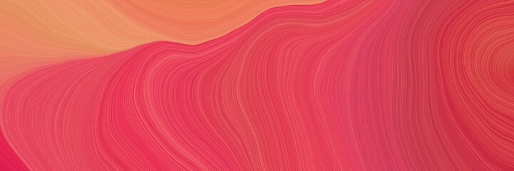 colorful and elegant vibrant artistic art design graphic with modern soft curvy waves background design with moderate red, salmon and pastel red color