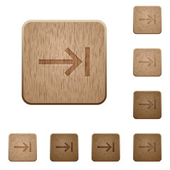 Keyboard tab wooden buttons