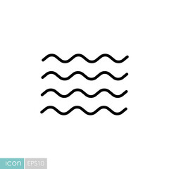 Sea wave vector icon. Nature sign
