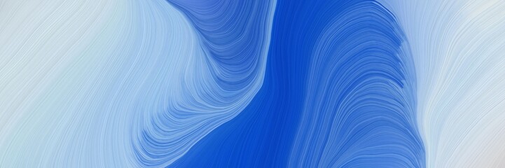 colorful and elegant vibrant abstract art waves graphic with modern soft curvy waves background design with light blue, strong blue and corn flower blue color
