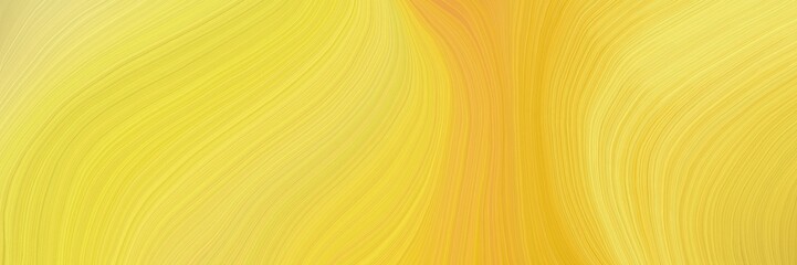 colorful and elegant vibrant abstract art waves graphic with modern curvy waves background illustration with pastel orange, khaki and golden rod color