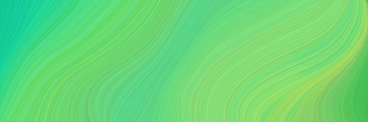 colorful and elegant vibrant creative waves graphic with elegant curvy swirl waves background design with pastel green, light sea green and light green color