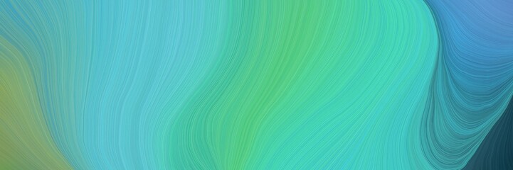 colorful and elegant vibrant artistic art design graphic with curvy background illustration with medium aqua marine, dark slate gray and steel blue color