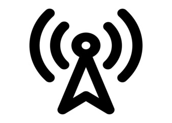 broadcast, transmitter antenna icon design vector illustration