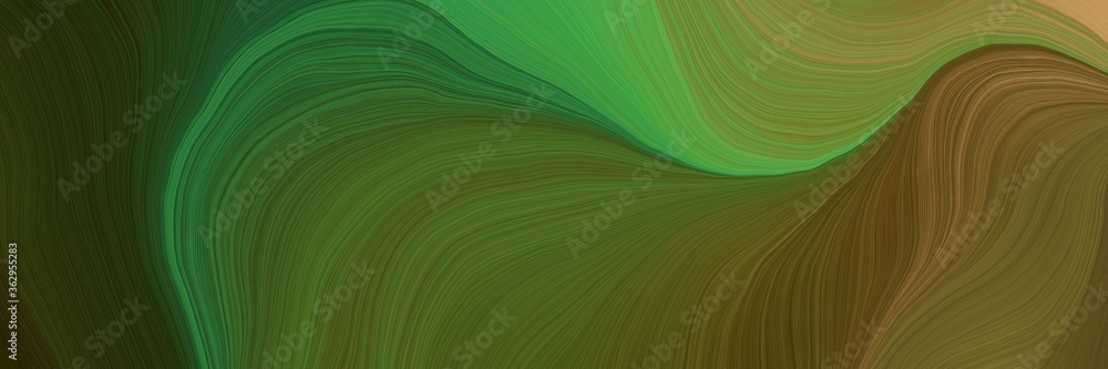 Poster colorful and elegant vibrant abstract art waves graphic with smooth swirl waves background design wi
