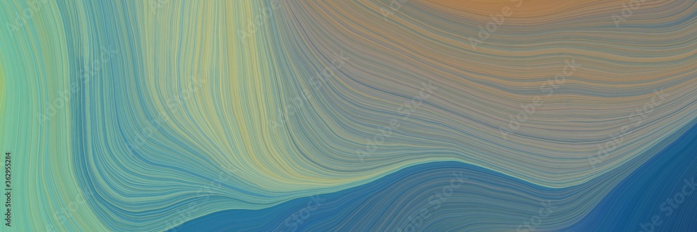 Poster colorful and elegant vibrant abstract art waves graphic with elegant curvy swirl waves background de