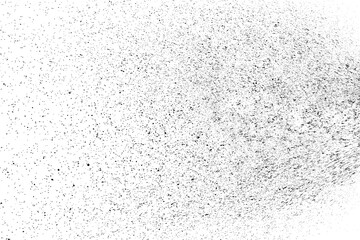 Distressed black texture. Dark grainy texture on white background. Dust overlay textured. Grain noise particles. Rusted white effect. Grunge design elements. Vector illustration, EPS 10.