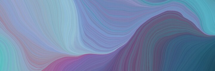 Fototapeta premium colorful and elegant vibrant creative waves graphic with modern waves background illustration with light slate gray, teal blue and dark slate blue color