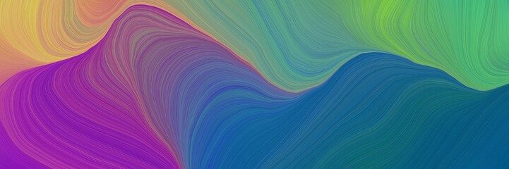 colorful and elegant vibrant artistic art design graphic with modern waves background design with teal blue, dark salmon and antique fuchsia color