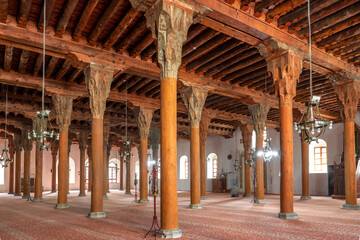Interior of the Afyonkarahisar Ulu Cami Grand Mosque.