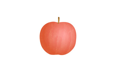 果物、りんご　手描き水彩風