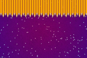 Illustration yellow 2B pencil school border