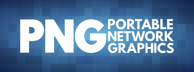 PNG - Portable Network Graphics acronym, technology concept background
