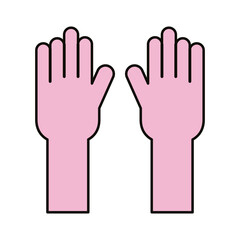 rubber gloves line and fill style icon