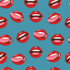 red lips pattern