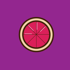 Obraz premium vector illustration of a slice of lemon