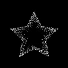 Abstract Star Stipple Effect. Vector and Illustration.