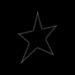 Abstract Star Stipple Effect. Vector and Illustration.