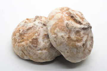 sweet gingerbread cookies on a white background