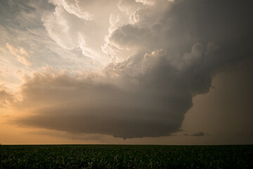A funnel cloud on a supercell in Nebraska.