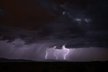 A lightning producing monsoonal storm.