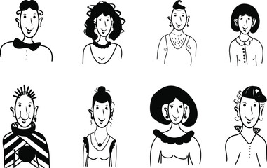 A group of people, vector illustration 