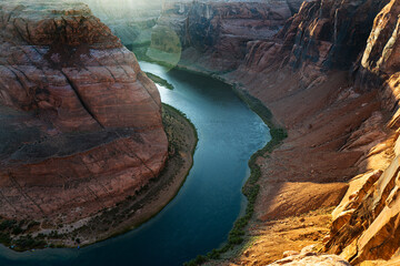 Canyon american national park. Travel and adventure concept. Colorado River.