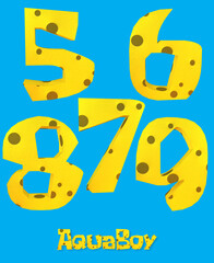 Aquaboy alphabet letters 3D Illustration