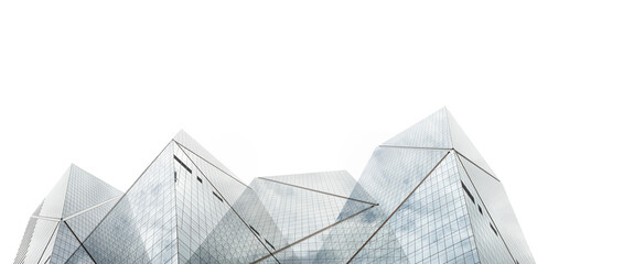 Minimal Modern Architecture on a stark white sky