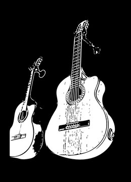 electric guitar vector illustration