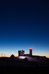 Predawn at Nubble Lighthouse in Maine.