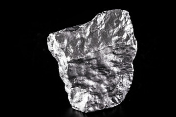 Silicon is a chemical element used in chips, building material and industry. Platinum rough stone, industrial use.