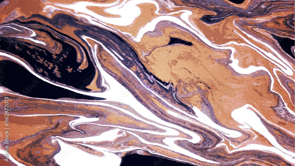 Poster fluid art. vector. abstract illustration with acrylic paints. the effect of flowing liquid and marbl