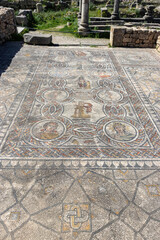 The antique mosaic of Volubilis in Morocco