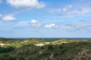 landscape with clouds and blue sky
