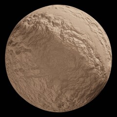 Asteroids in space. Rock in space. 3d rendering.	