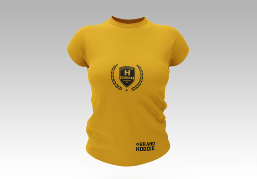 Women&rsquo;S Slim-Fit T-Shirt Mockup