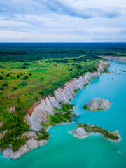 White cliffs of Krychaw. Сhalkpit near Krychaw Town (Belarus). Local copy of White cliffs of Dover 