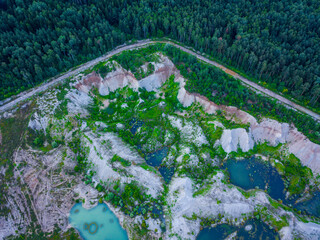 White cliffs of Krychaw. Сhalkpit near Krychaw Town (Belarus). Local copy of White cliffs of Dover 