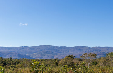Montanhas na Chapada dos Veadeiros em Cavalcante, Goiás, Brasil.