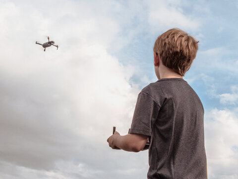 Child Flying Drone
