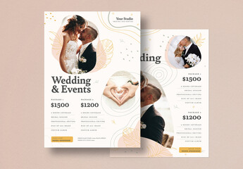 Photography Pricing Guide Flyer Layout