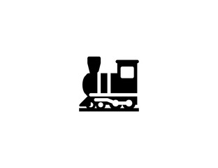 Isolated locomotive vector icon. Locomotive train illustration	