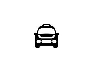 Taxi car vector flat icon. Isolated taxi vehicle illustration