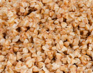 Boiled buckwheat as textured background 