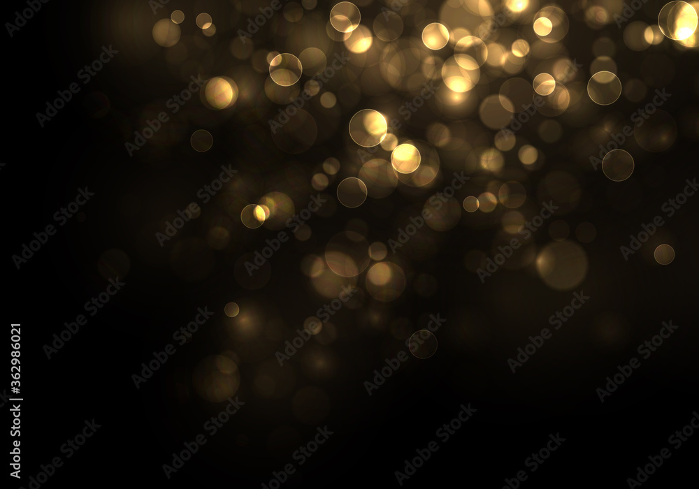 Wall mural Gold bokeh blur