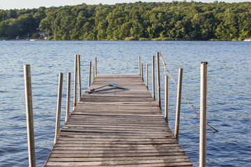 Naklejka premium dock on lake 
