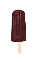 cola ice pop or popsicle isolated on white background