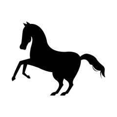 Fototapeta na wymiar wild horse animal silhouette isolated icon