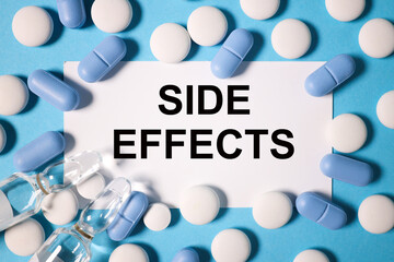 Side effects text concept isolated over white background